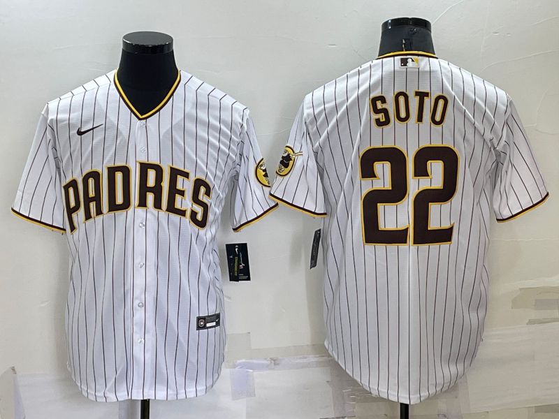 Men San Diego Padres 22 Soto White Game Nike 2022 MLB Jersey